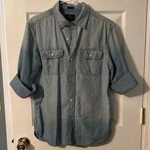 American Eagle Denim Button Down Shirt Size Small